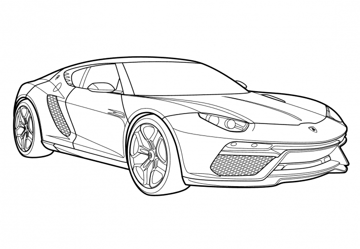 Lamborghini Asterion Concept (2014) coloring page