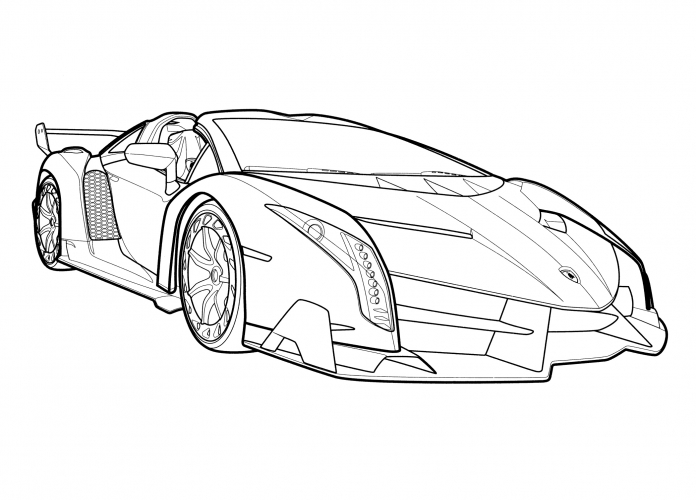 Lamborghini Veneno Roadster (2014) coloring page