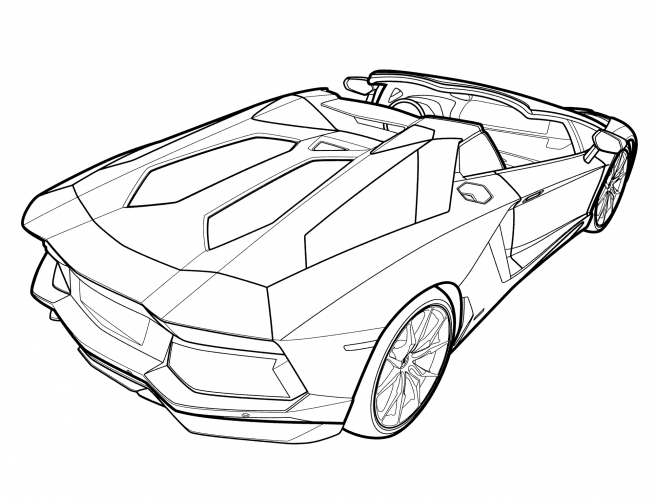 Lamborghini Aventador LP700-4 Roadster (2013) coloring page