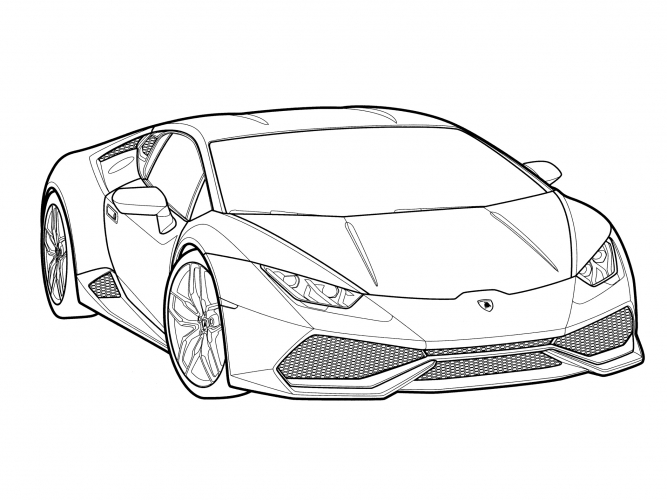 Lamborghini Huracan (2014) coloring page