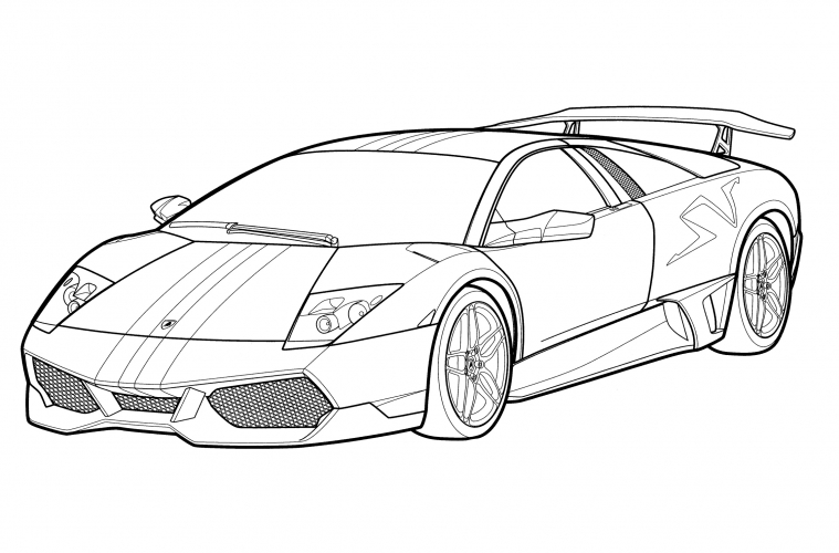 Lamborghini Murcielago LP 670-4 SuperVeloce China Limited Edition (2010) coloring page