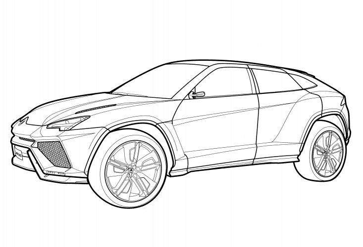 Lamborghini Urus Concept coloring page