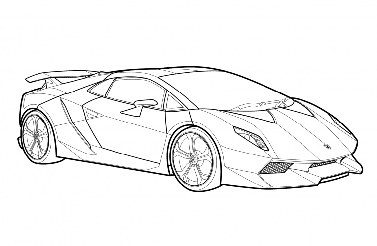 Lamborghini Sesto Elemento coloring page