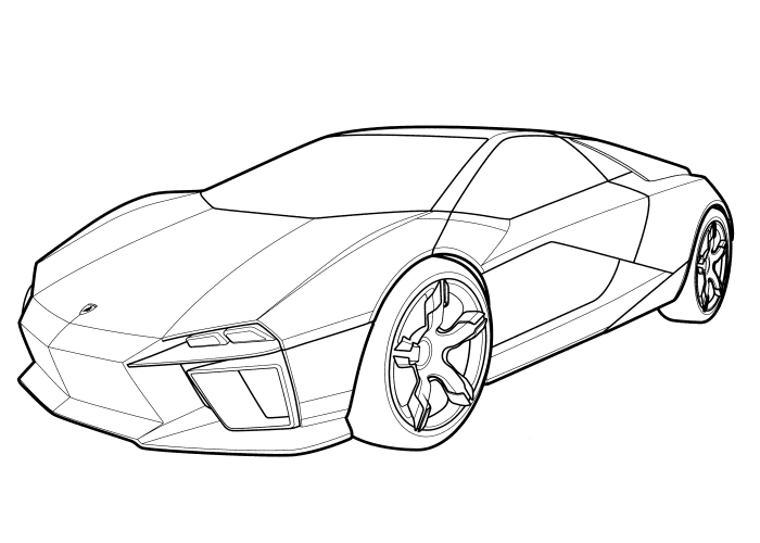 Lamborghini Speedgo coloring page