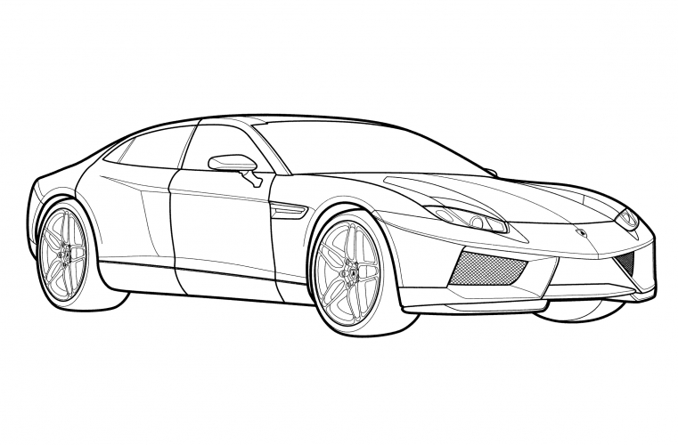 Lamborghini Estoque coloring page
