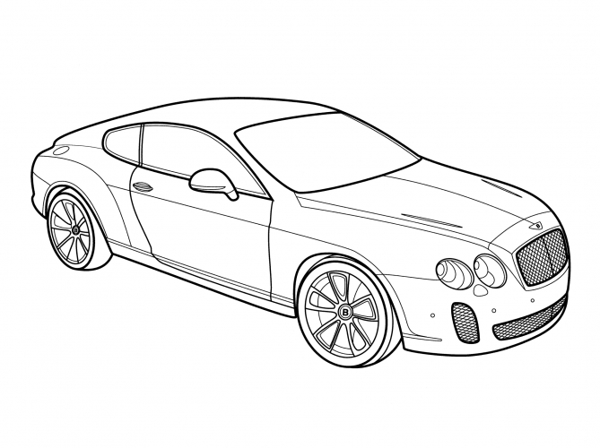 Bentley Continental Supersports coloring page