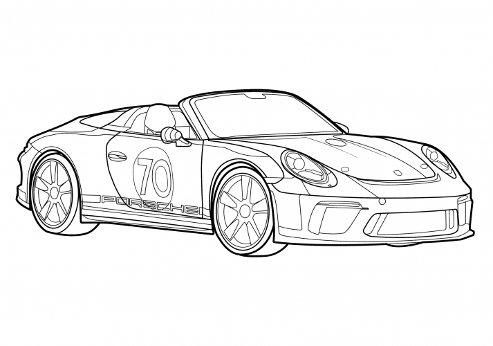 Porsche 911 Speedster coloring page