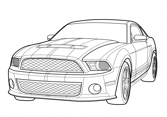 Ford Mustang Shelby GT 500 coloring page