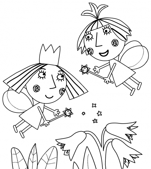 Holly and Strawberry coloring page