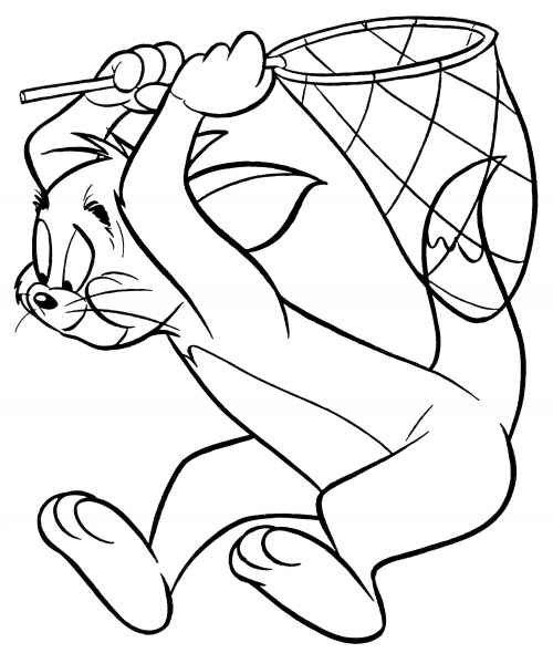 Tom's holding a sap coloring page