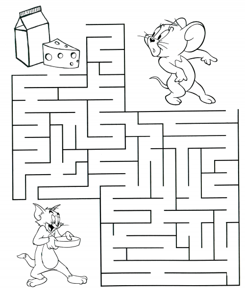 Tom and Jerry's Maze coloring page