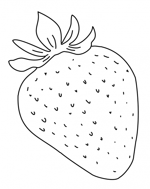 Sweet strawberry coloring page