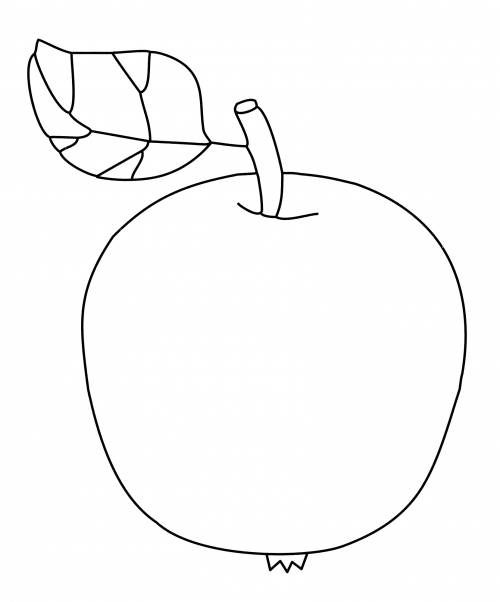 Ripe apple coloring page