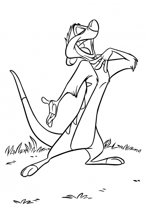 Singing Timon coloring page