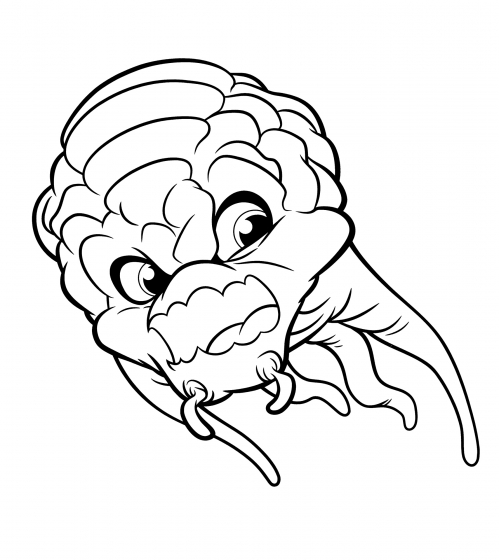 Super villain Krang coloring page