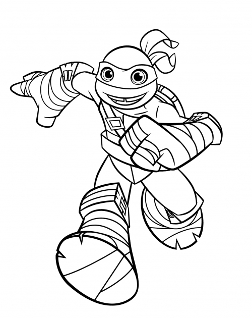 Donatello in a purple mask coloring page