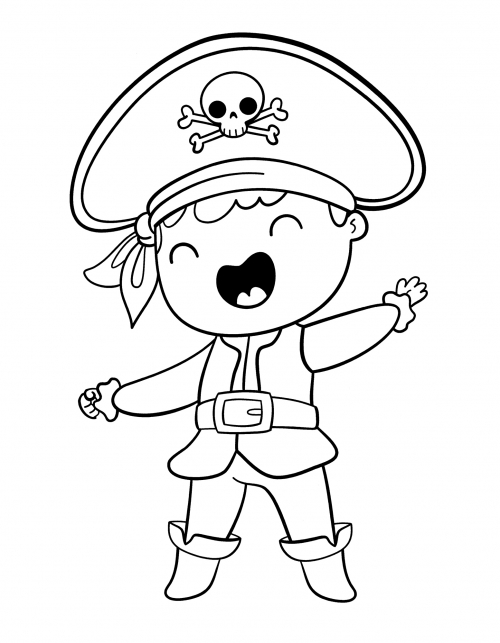 Naughty Pirate coloring page