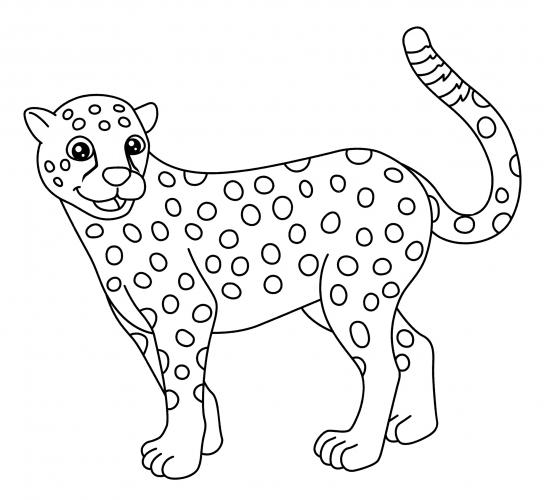 Jolly jaguar coloring page