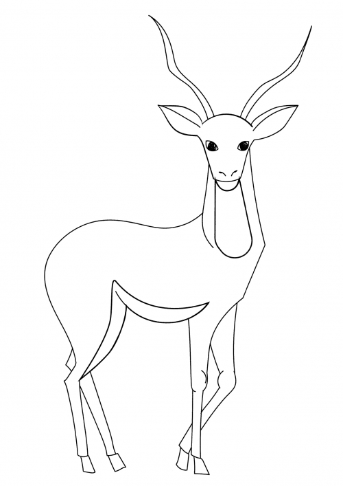 Wonderful antelope coloring page