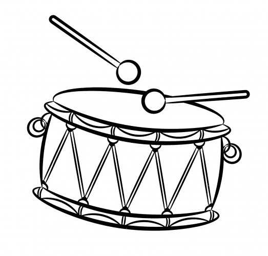 Round drum coloring page