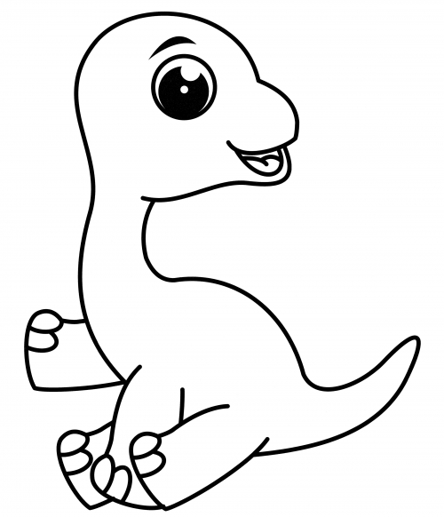Playful Diplodocus coloring page