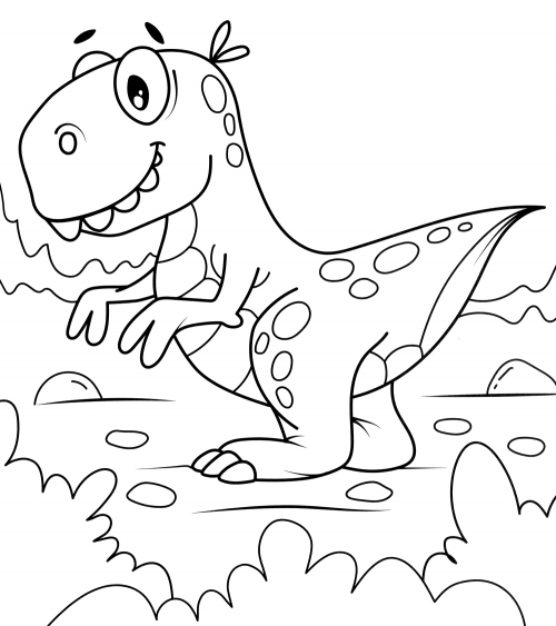 Toothy T-Rex coloring page