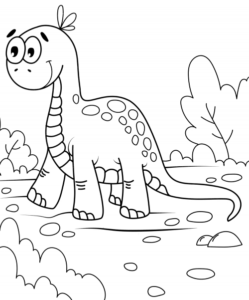 Baby Brachiosaurus coloring page