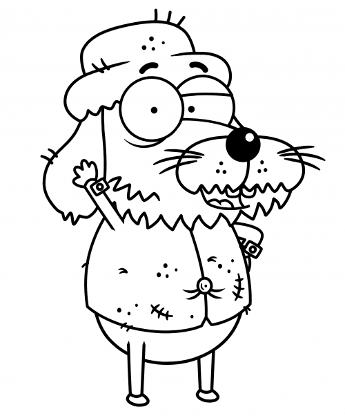 Tanju in dirty clothes coloring page