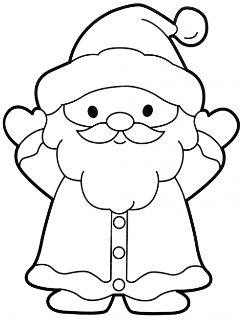 Cute Santa Claus coloring page