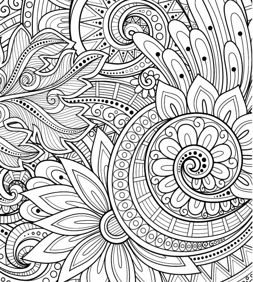 Classic anti-stress coloring page