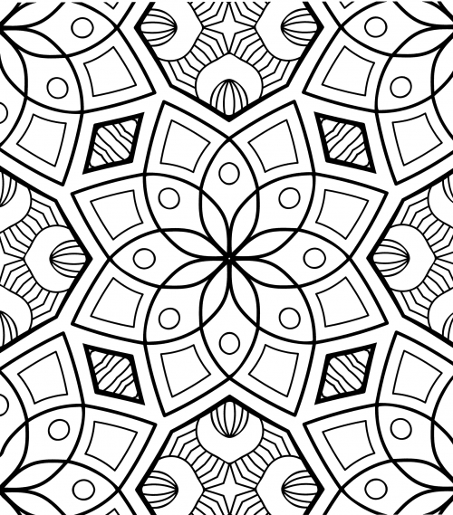 Good mood mandala coloring page