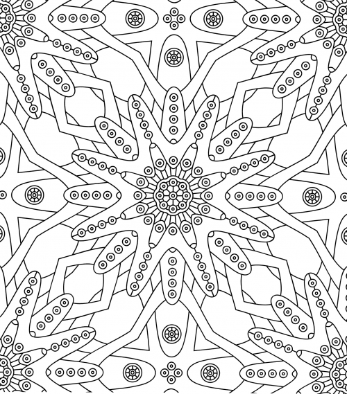 Sea mandala coloring page