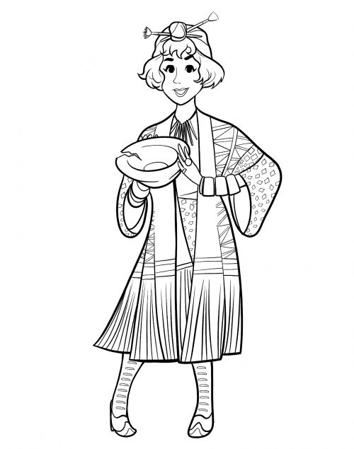 Dressy Topsy coloring page