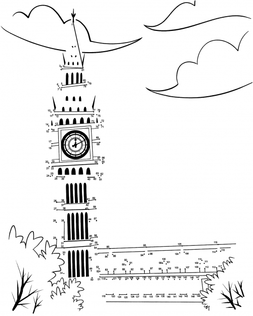 Beautiful Big Ben coloring page