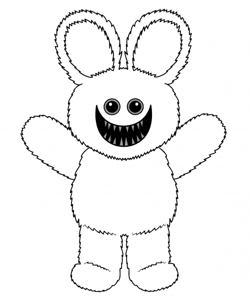 Toothy bunny coloring page