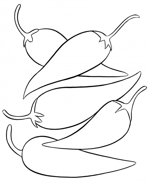 Pretty peppers coloring page