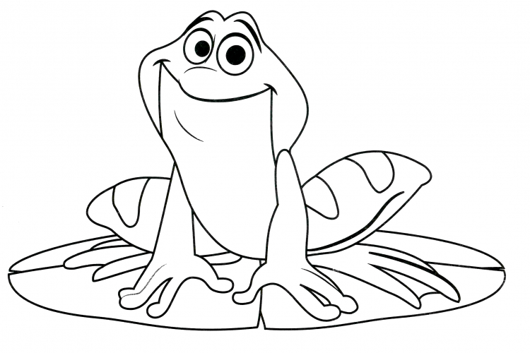 Naveen the frog coloring page