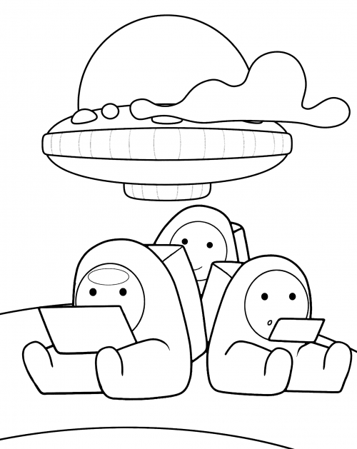 Among Us on vote coloring page