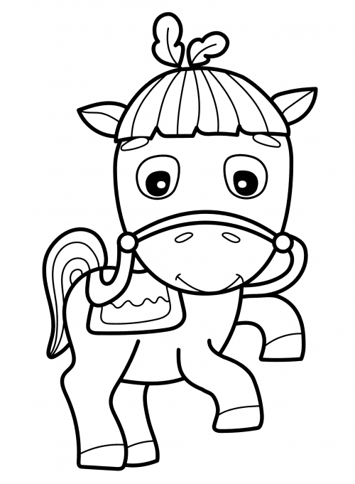 Circus horse coloring page