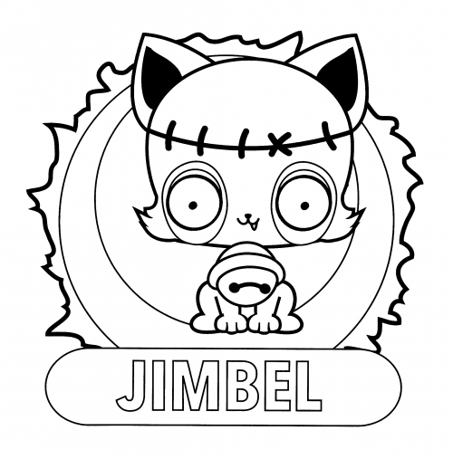 Jimbel cat coloring page