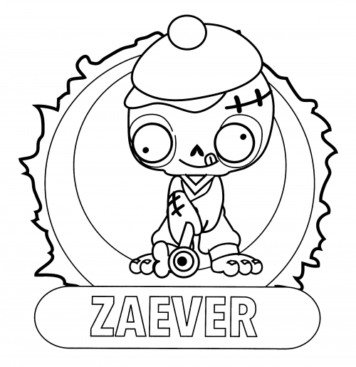 Golfer Zaever coloring page