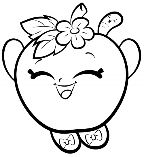 Joyful Apple Blossom coloring page