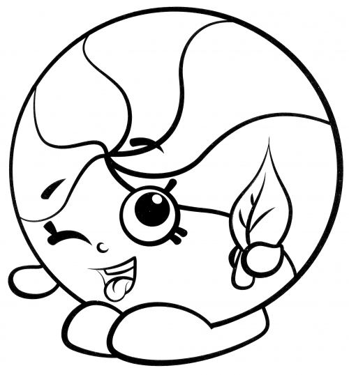 Winking Minnie Mintie coloring page