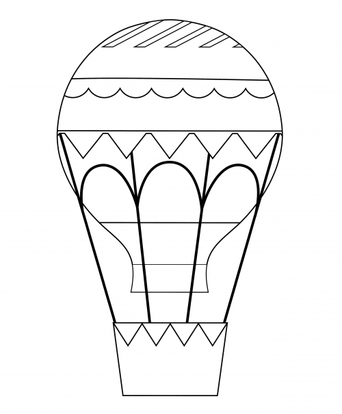 Balloon with a beautiful pattern coloring page