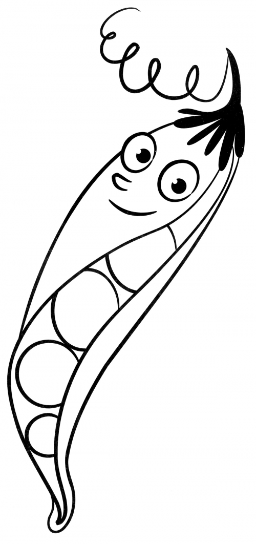 Little peas coloring page