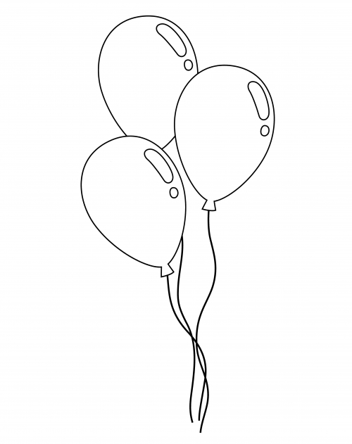 Bunch of balloons coloring page