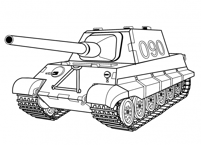 Self-propelled artillery mount Sd.Kfz186 Jagdtiger (Germany) coloring page