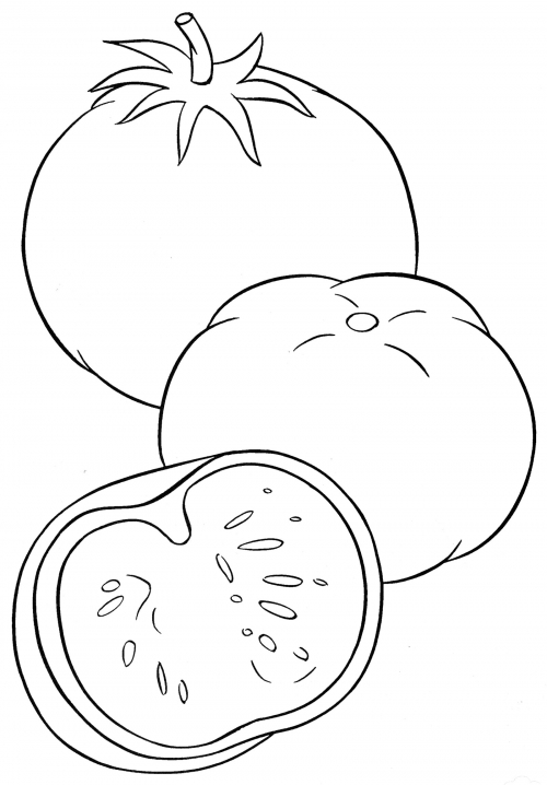 Juicy tomatoes coloring page