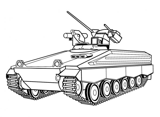 Marder infantry fighting vehicle (Germany) coloring page