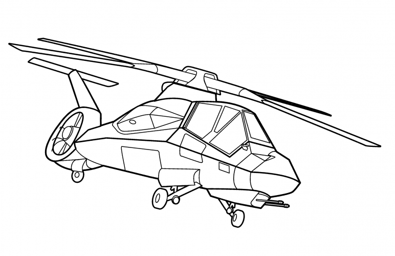 Boeing/Sikorsky RAH-66 Comanche reconnaissance and attack helicopter (USA) coloring page